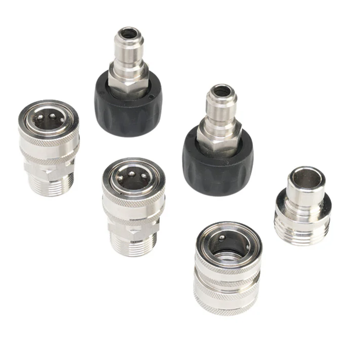 thumbnail interactive-video image 1 of 3/8" Quick Connect Fitting Set For Pressure Washer Hoses - Top Quality Brass Female & Male Couplers, By Legacy 1 of 12