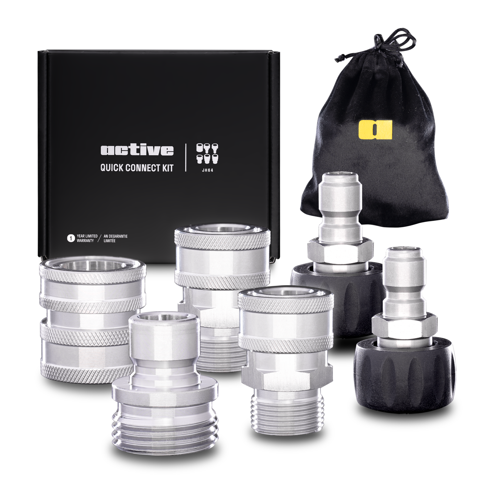Active™ Premium Quick Connect Kit - 304 Stainless Steel, 4000 PSI ...