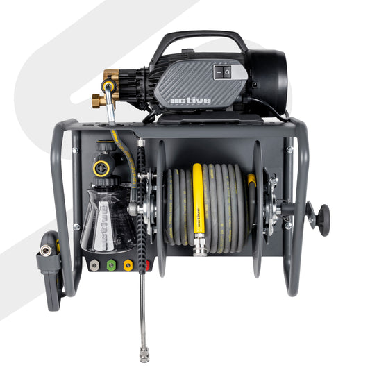 Active 2.3 Electric Pressure Washer Fixed Wall Mount & Accessory Solution (100’ Hose)
