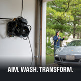 Active 2.3 Electric Pressure Washer Fixed Wall Mount & Accessory Solution (100’ Hose)